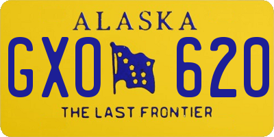 AK license plate GXO620