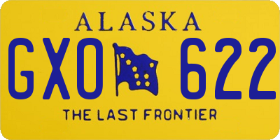 AK license plate GXO622