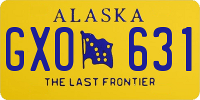 AK license plate GXO631