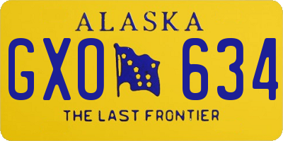 AK license plate GXO634
