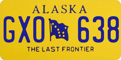 AK license plate GXO638