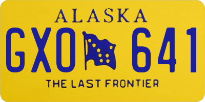 AK license plate GXO641