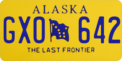 AK license plate GXO642