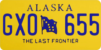 AK license plate GXO655