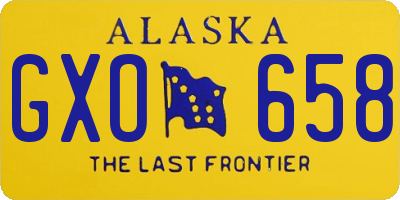AK license plate GXO658