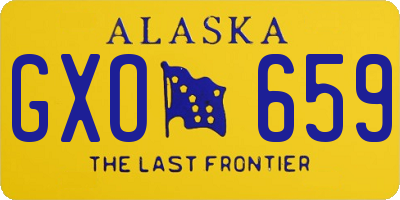 AK license plate GXO659