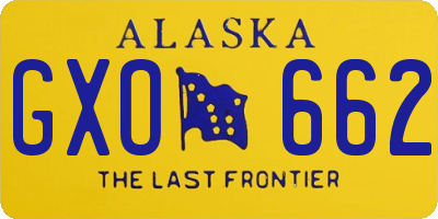 AK license plate GXO662