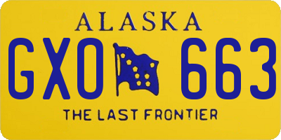 AK license plate GXO663