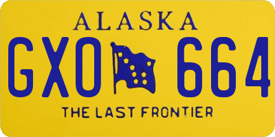 AK license plate GXO664