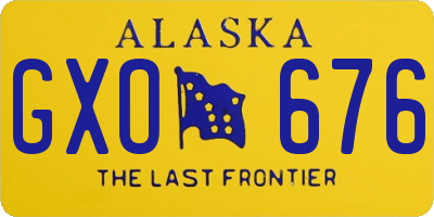 AK license plate GXO676