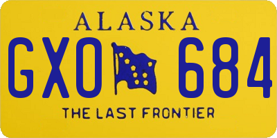 AK license plate GXO684