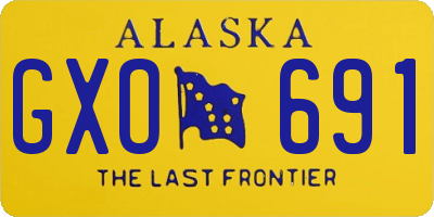 AK license plate GXO691
