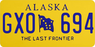 AK license plate GXO694