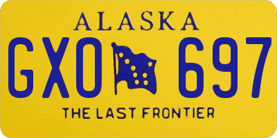 AK license plate GXO697