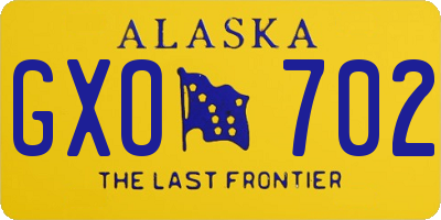 AK license plate GXO702