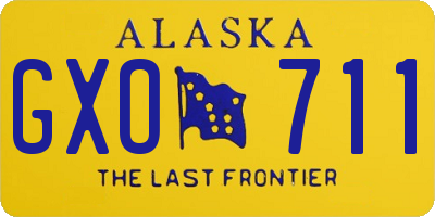 AK license plate GXO711