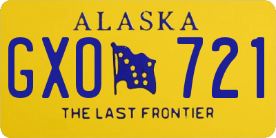AK license plate GXO721