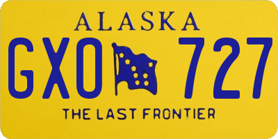 AK license plate GXO727