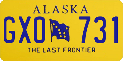 AK license plate GXO731