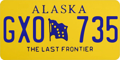 AK license plate GXO735