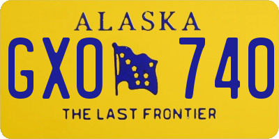 AK license plate GXO740
