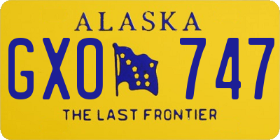 AK license plate GXO747