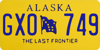 AK license plate GXO749