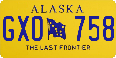 AK license plate GXO758