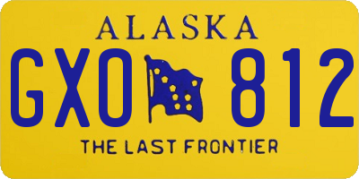 AK license plate GXO812