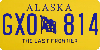 AK license plate GXO814