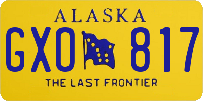 AK license plate GXO817