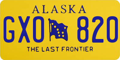 AK license plate GXO820
