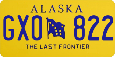 AK license plate GXO822