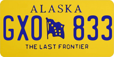 AK license plate GXO833