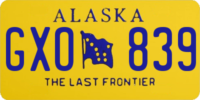 AK license plate GXO839