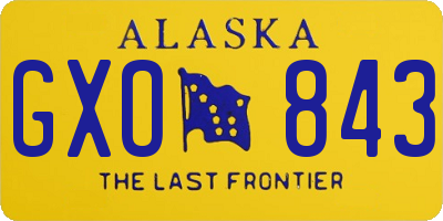 AK license plate GXO843