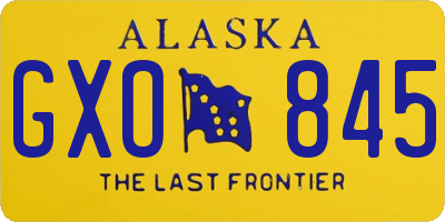 AK license plate GXO845