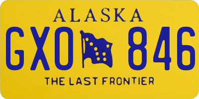 AK license plate GXO846