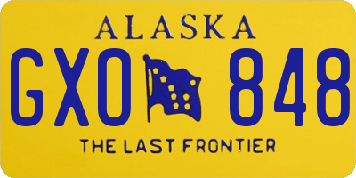 AK license plate GXO848