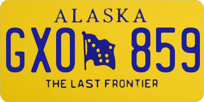 AK license plate GXO859