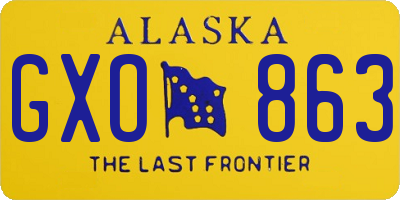 AK license plate GXO863