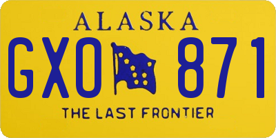AK license plate GXO871