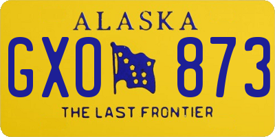 AK license plate GXO873