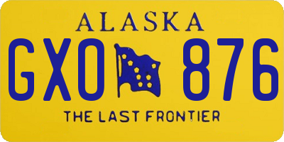 AK license plate GXO876