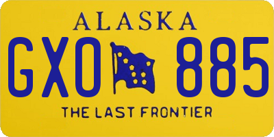 AK license plate GXO885