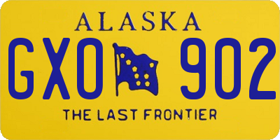 AK license plate GXO902