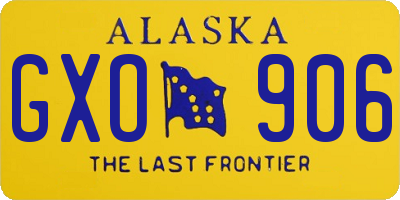 AK license plate GXO906