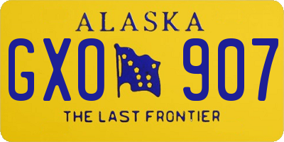 AK license plate GXO907