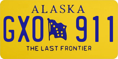 AK license plate GXO911