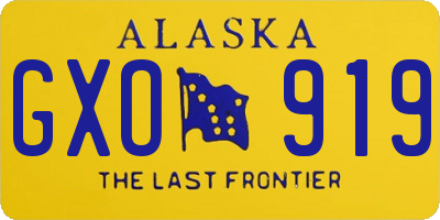 AK license plate GXO919